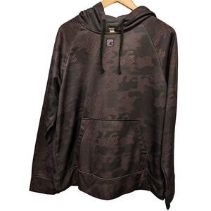 And1 Camo Print Pullover Hoodie Black Embroidered Logo Sporty Basketball